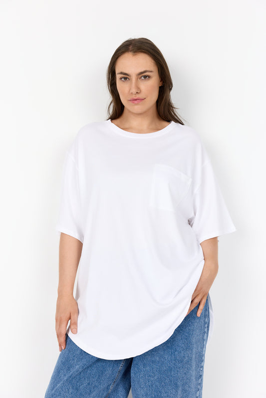 Vit oversize T-shirt från Wasabi W20535