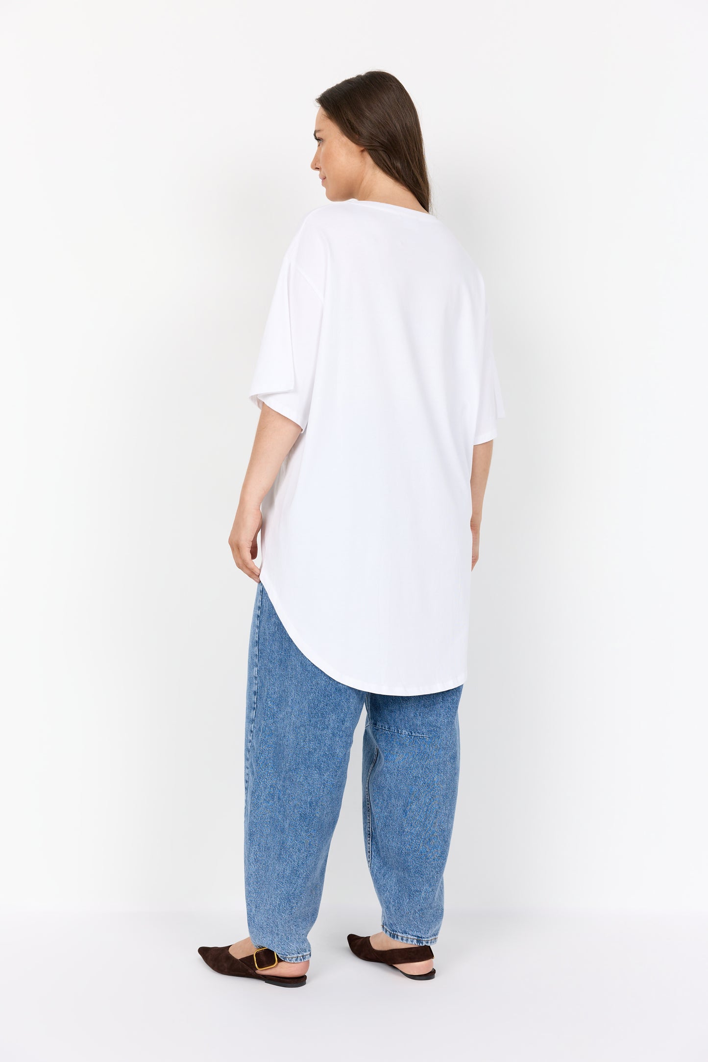 Vit oversize T-shirt från Wasabi W20535