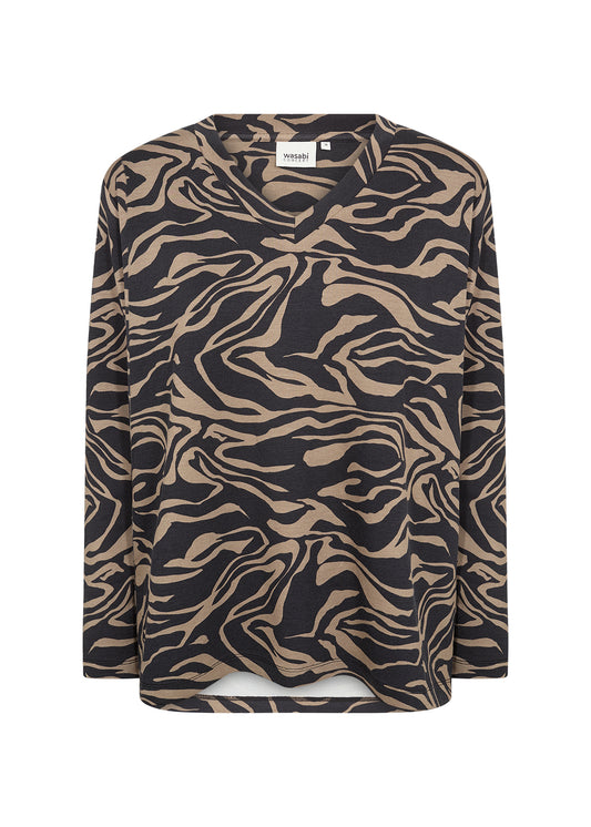 Zebra mönstrad topp från Wasabi W20685