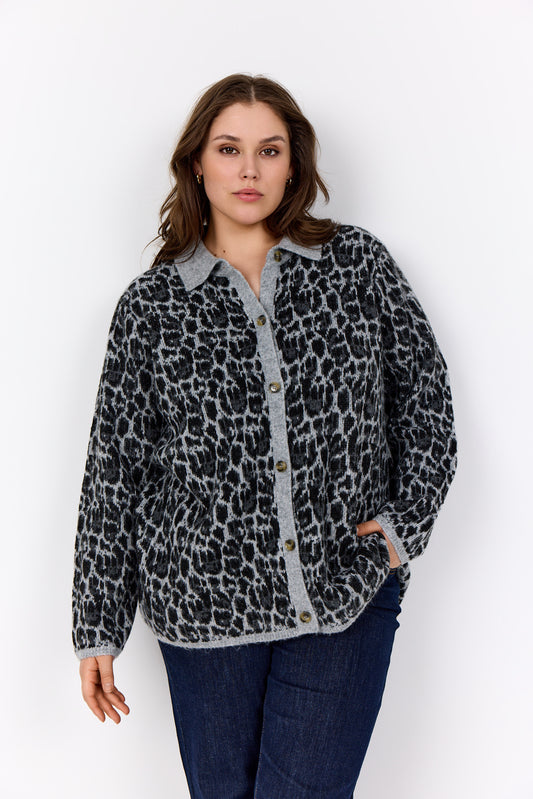 Leopard mönstrad kofta från Wasabi W30095