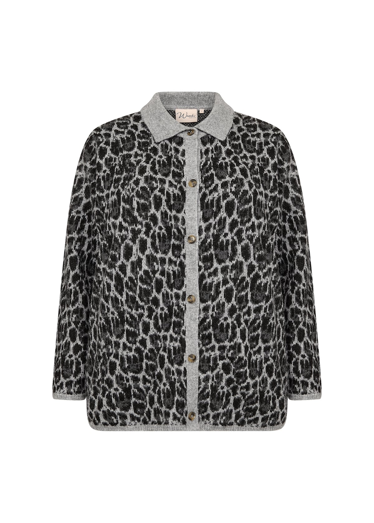 Leopard mönstrad kofta från Wasabi W30095