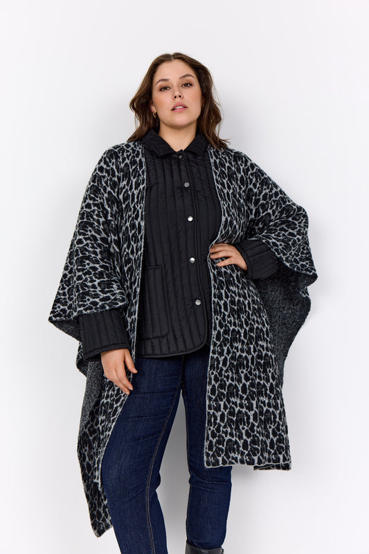 Leopard mönstrad poncho från Wasabi W50018