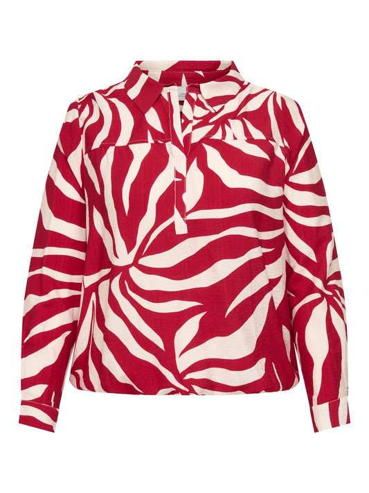 Röd mönstrad blus från Carmakoma 15369629